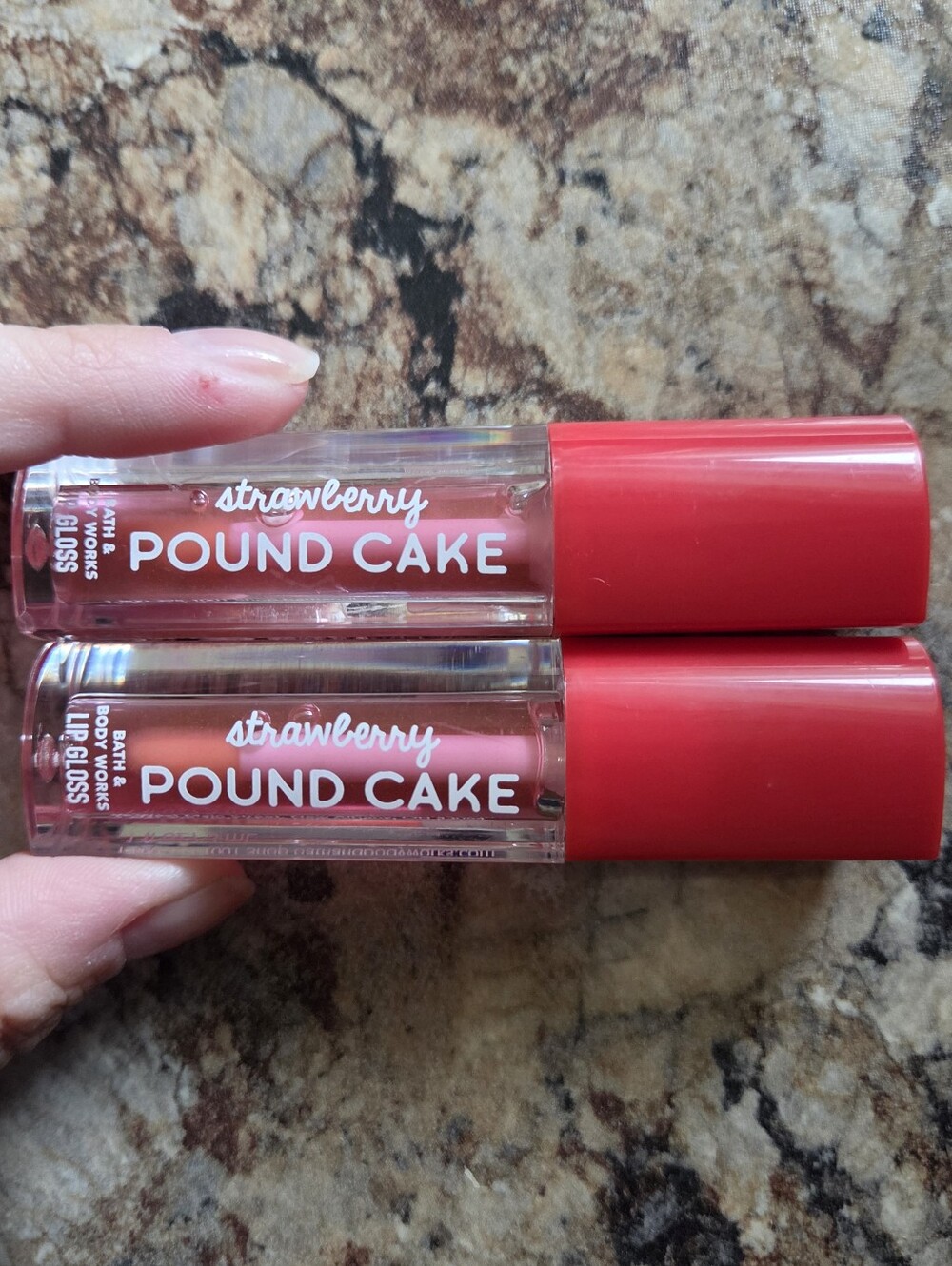 Bath & Body Works Strawberry Pound Cake Lip oil Set of 2 NWT